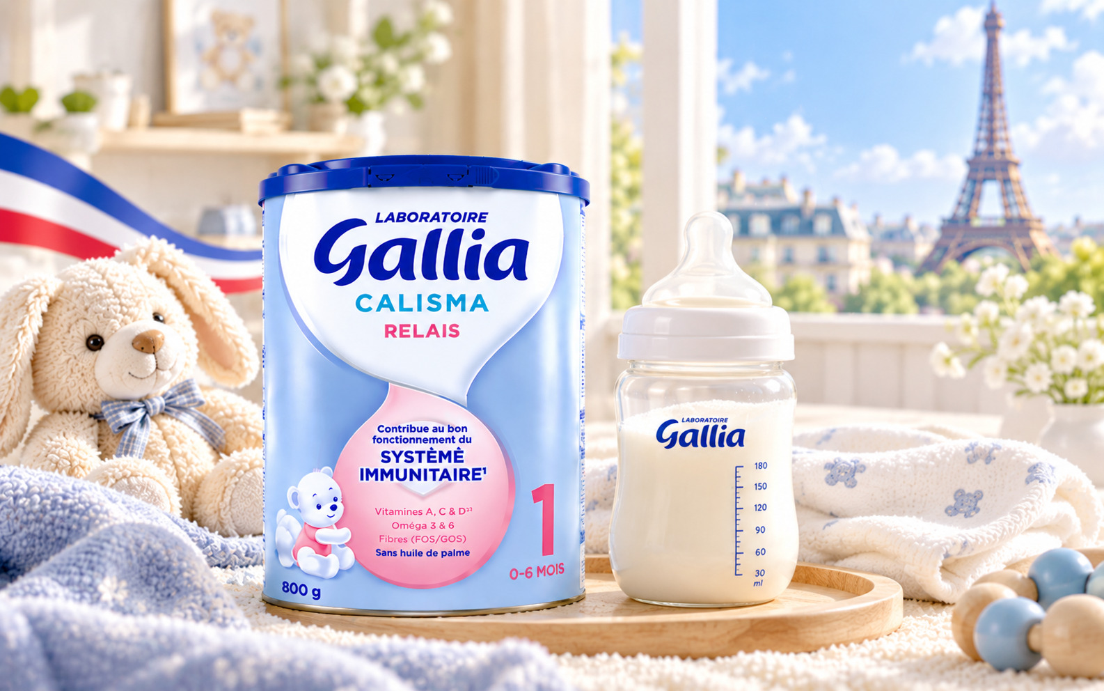 Sữa Gallia Calisma Relais có vị nhạt thanh gần giống sữa mẹ
